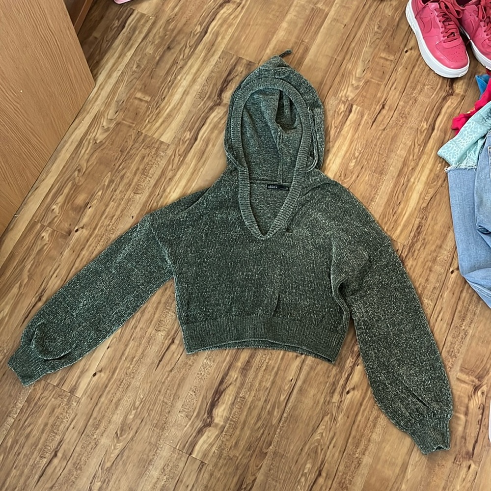 Green V-neck Sweater
